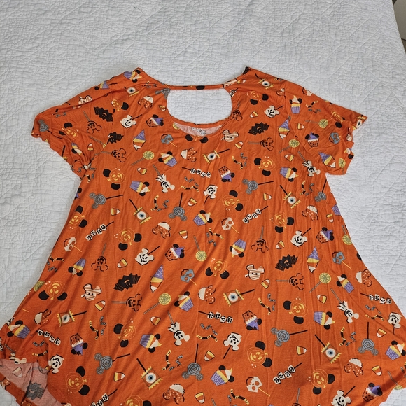 Disney Orange Halloween High Low Tee - Picture 4 of 7